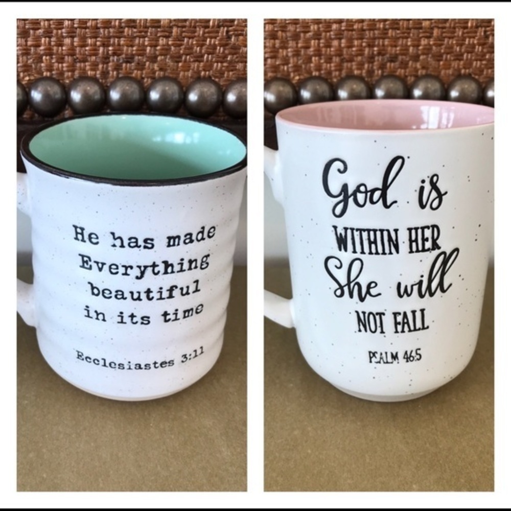 Sheffield - 3/$48 - ‘He has made everything’ Scripture ceramic mug. NWT Firm! - Picture 7 of 7